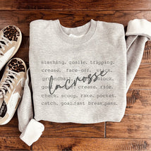 Lacrosse Words Sweatshirt in Two Colors-Womens-Ave Shops-[option4]-[option5]-[option6]-[option7]-[option8]-Shop-Boutique-Clothing-for-Women-Online