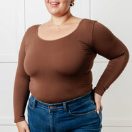 Bring in the Basics Seamless Reversible V-Neck Coffee-Tops-Ave Shops-[option4]-[option5]-[option6]-[option7]-[option8]-Shop-Boutique-Clothing-for-Women-Online