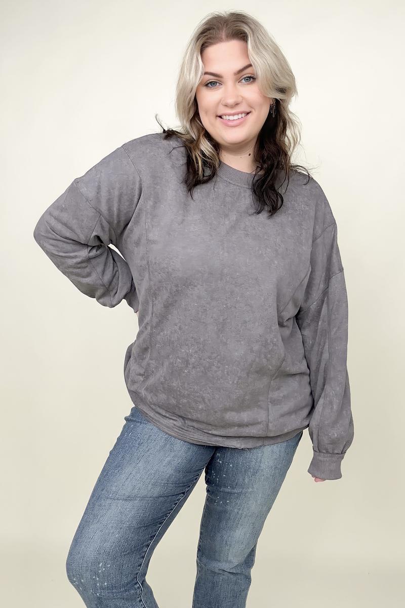 Twist Detail Reversible Oversized Sweatshirt With Pockets-Sweatshirts-Kiwidrop-[option4]-[option5]-[option6]-[option7]-[option8]-Shop-Boutique-Clothing-for-Women-Online