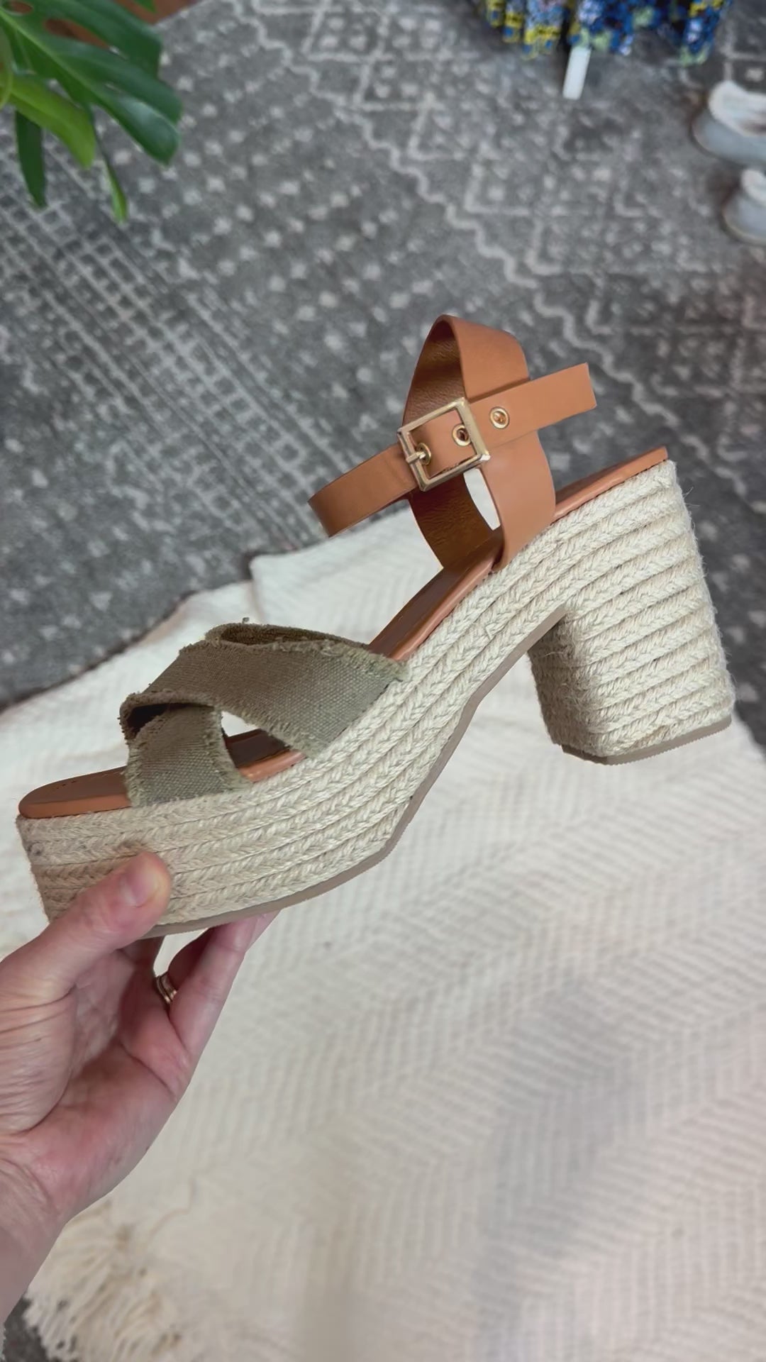 Not Rated Nana Canvas Wedge Sandals