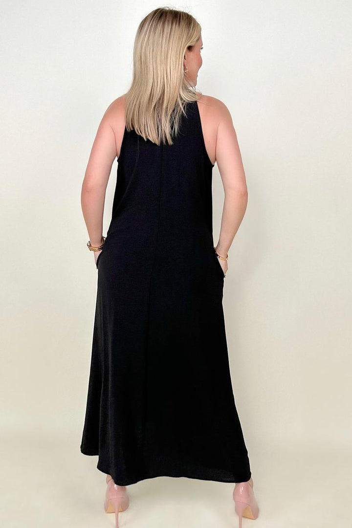 Be Stage Sleeveless Airflow A-Line Maxi Dress-Maxi Dresses-Kiwidrop-[option4]-[option5]-[option6]-[option7]-[option8]-Shop-Boutique-Clothing-for-Women-Online