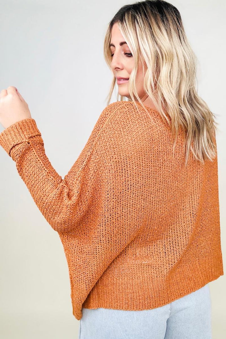 Petal Dew Round Neck Light Knit Sweater-Sweaters-Kiwidrop-[option4]-[option5]-[option6]-[option7]-[option8]-Shop-Boutique-Clothing-for-Women-Online