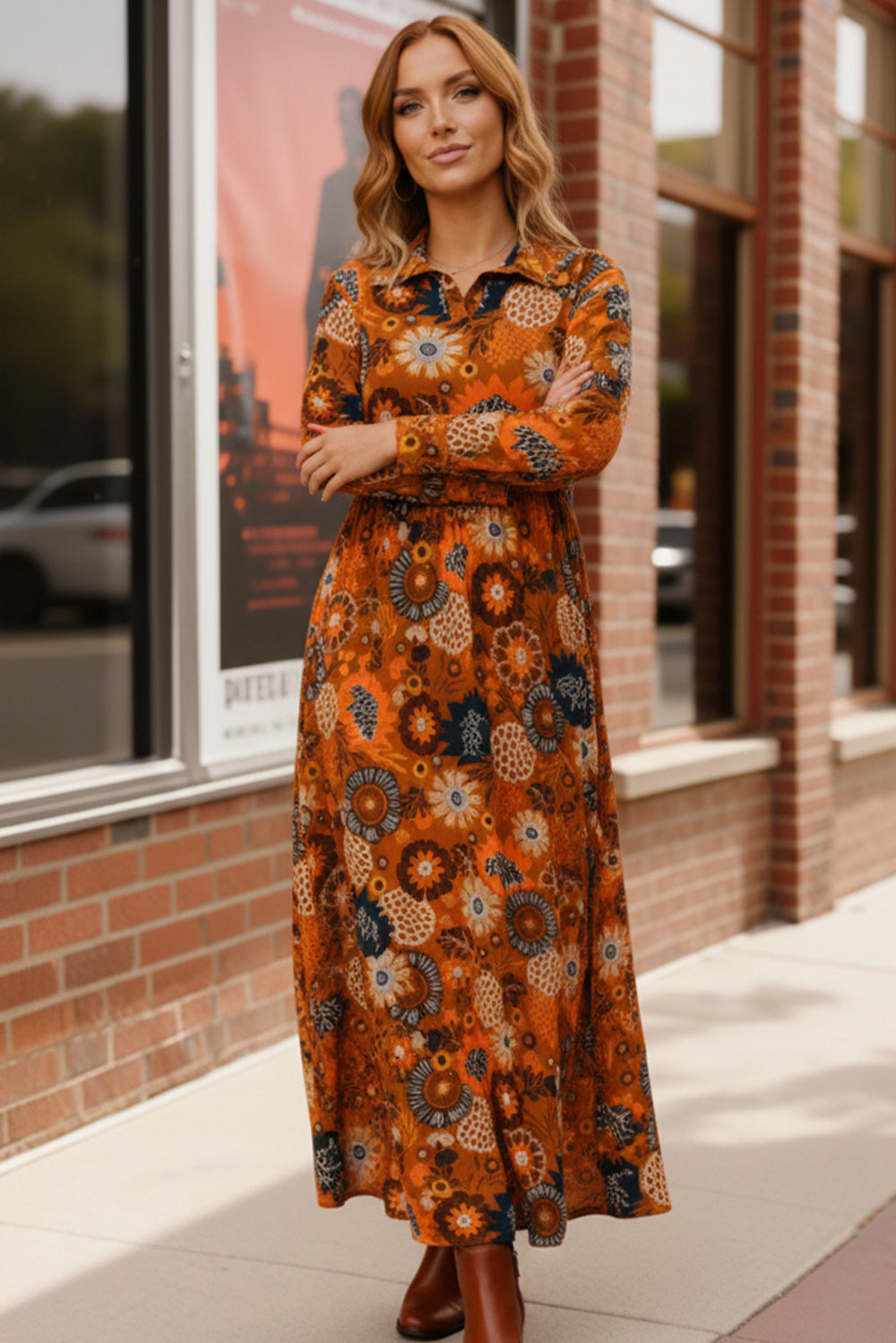 Groovy Garden Rust Maxi Dress-Haptics-[option4]-[option5]-[option6]-[option7]-[option8]-Shop-Boutique-Clothing-for-Women-Online