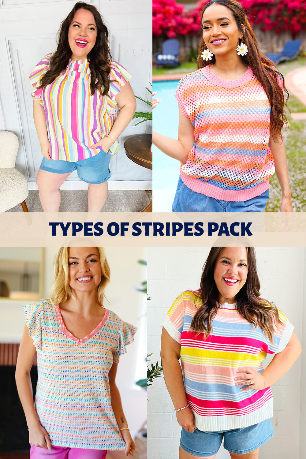 Classic Stripe Top Mix Mystery Pack-Bloom Drop Ship-[option4]-[option5]-[option6]-[option7]-[option8]-Shop-Boutique-Clothing-for-Women-Online