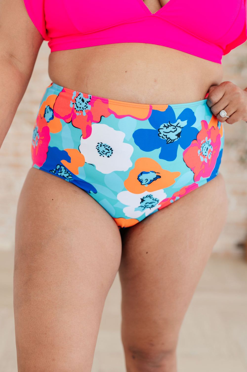 Panama Floral Print High Waisted Swim Bottoms-Swimwear-Ave Shops-[option4]-[option5]-[option6]-[option7]-[option8]-Shop-Boutique-Clothing-for-Women-Online
