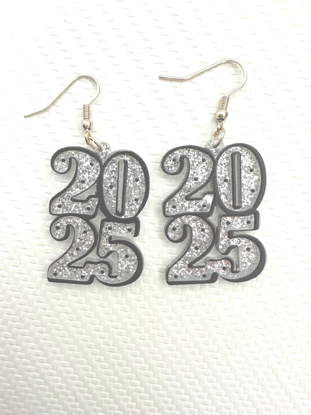 New Year's 2025 Silver Glitter Dangle Earrings-ICON-One Size Fits All-[option4]-[option5]-[option6]-[option7]-[option8]-Shop-Boutique-Clothing-for-Women-Online