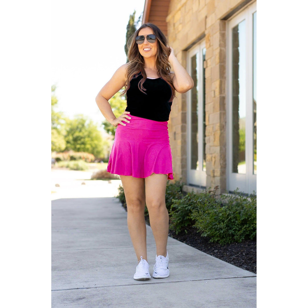 The Eliana PINK Skort with Pockets-JuliaRoseWholesale-TC (Tall & Curvy) - Sizes 12-18-[option4]-[option5]-[option6]-[option7]-[option8]-Shop-Boutique-Clothing-for-Women-Online