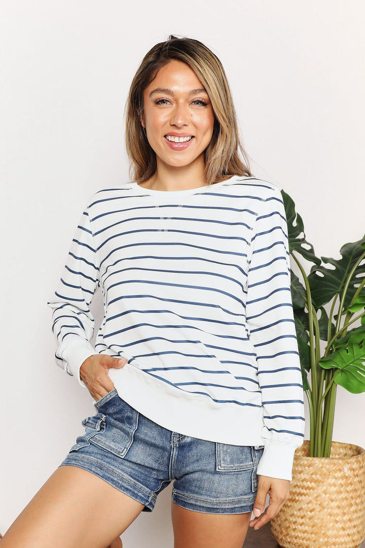Double Take Striped Long Sleeve Round Neck Top-Trendsi-Stripe-S-[option4]-[option5]-[option6]-[option7]-[option8]-Shop-Boutique-Clothing-for-Women-Online