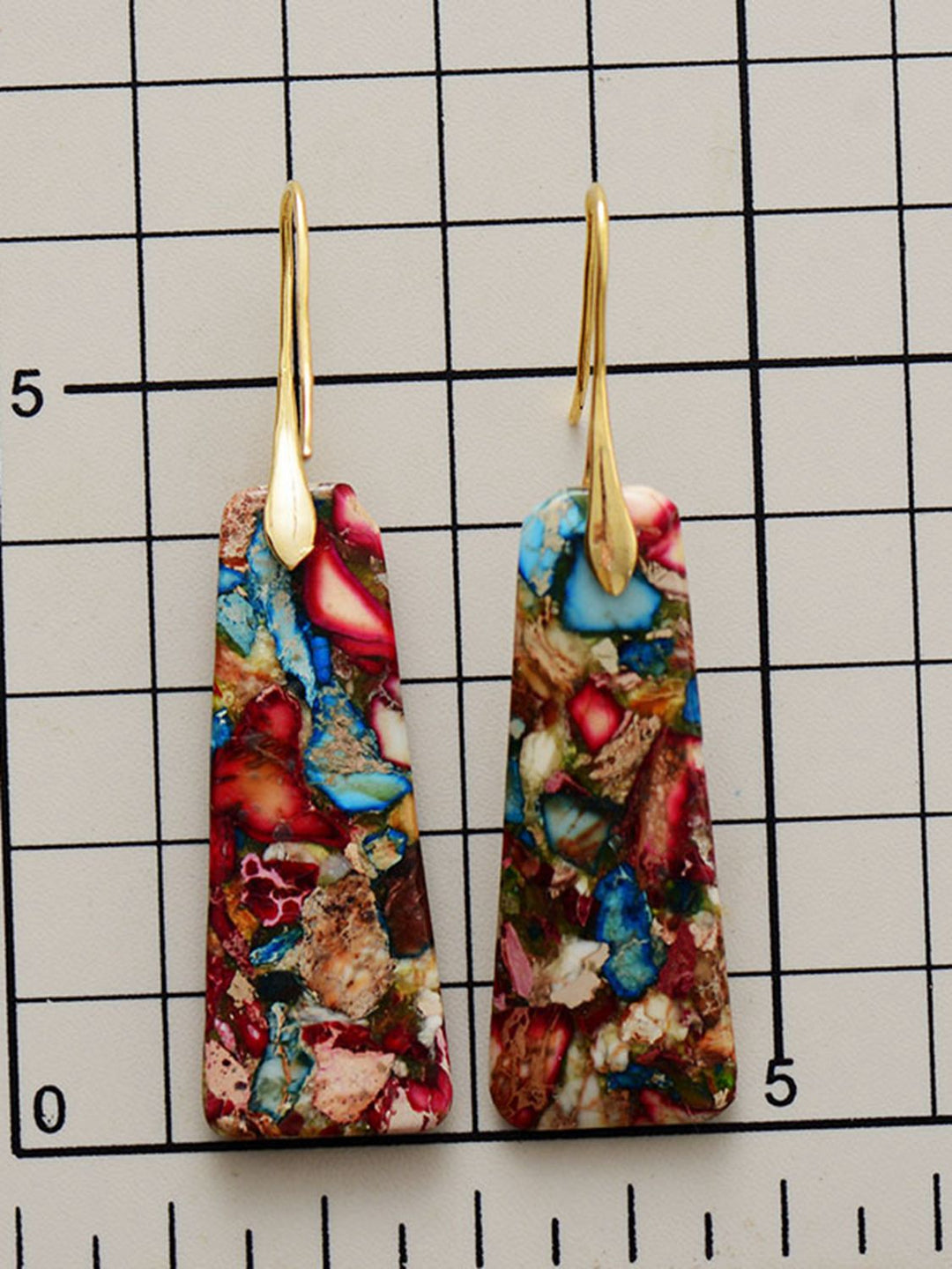 Geometrical Shape Imperial Jasper Dangle Earrings-Trendsi-[option4]-[option5]-[option6]-[option7]-[option8]-Shop-Boutique-Clothing-for-Women-Online