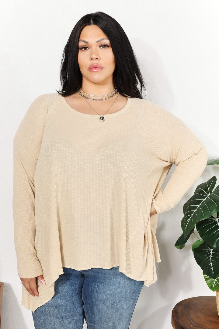 HEYSON Oversized Super Soft Ribbed Top-Trendsi-[option4]-[option5]-[option6]-[option7]-[option8]-Shop-Boutique-Clothing-for-Women-Online