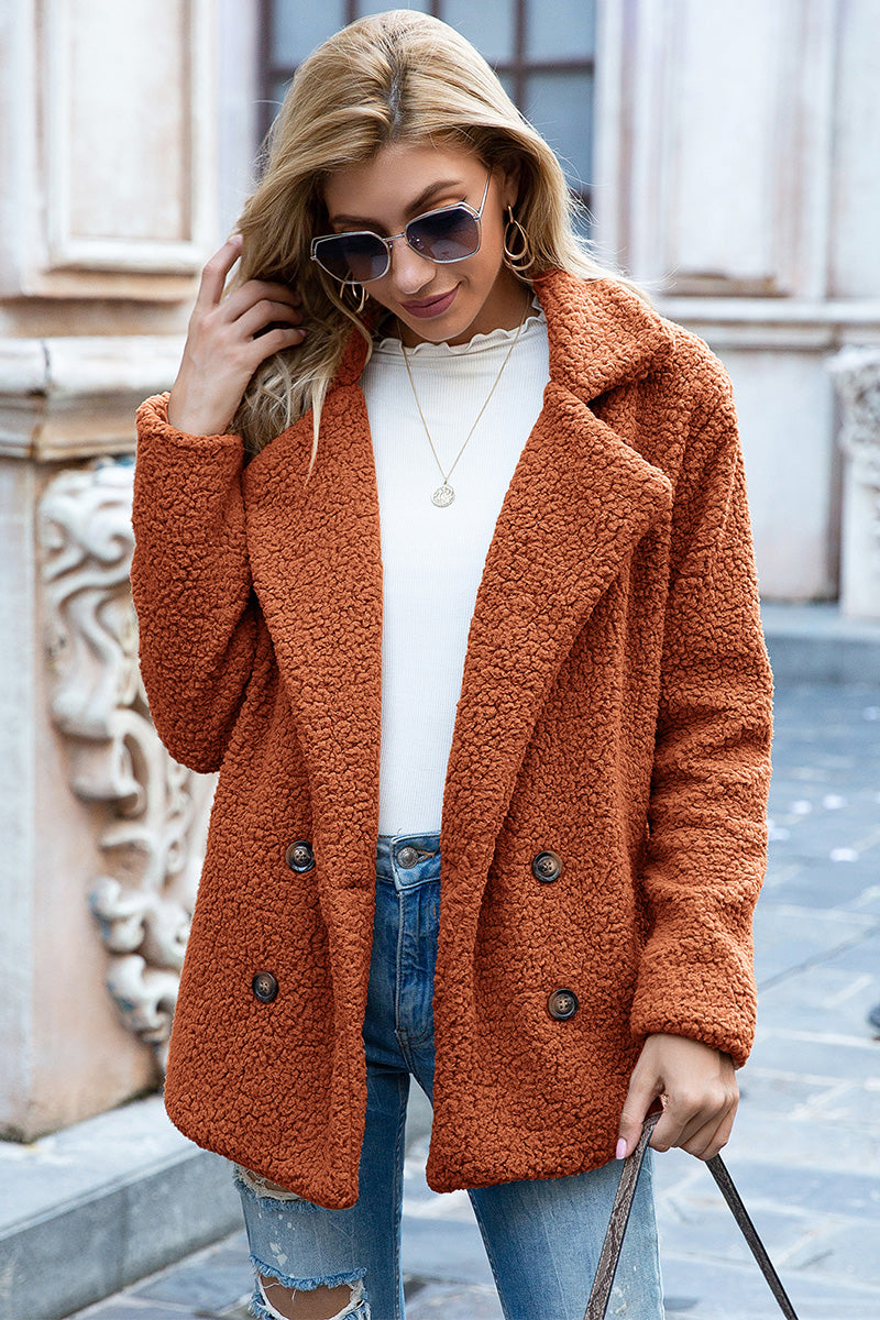 Lapel Collar Teddy Sherpa Coat-Trendsi-[option4]-[option5]-[option6]-[option7]-[option8]-Shop-Boutique-Clothing-for-Women-Online