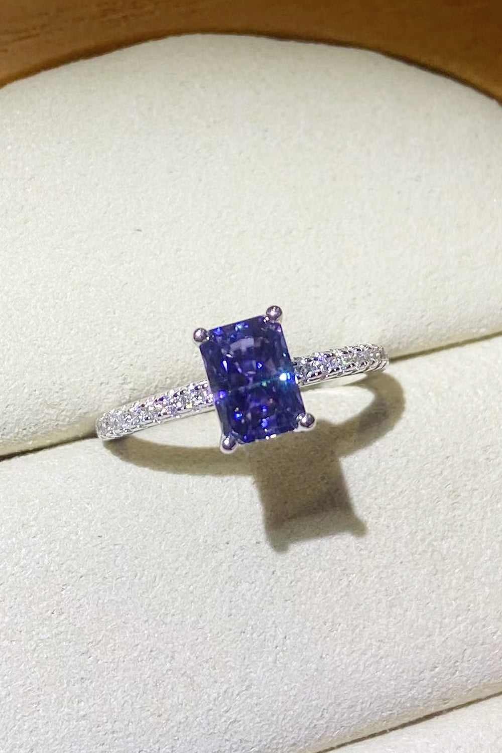 1 Carat Moissanite 925 Sterling Silver Rectangle Ring in Blue-Trendsi-[option4]-[option5]-[option6]-[option7]-[option8]-Shop-Boutique-Clothing-for-Women-Online