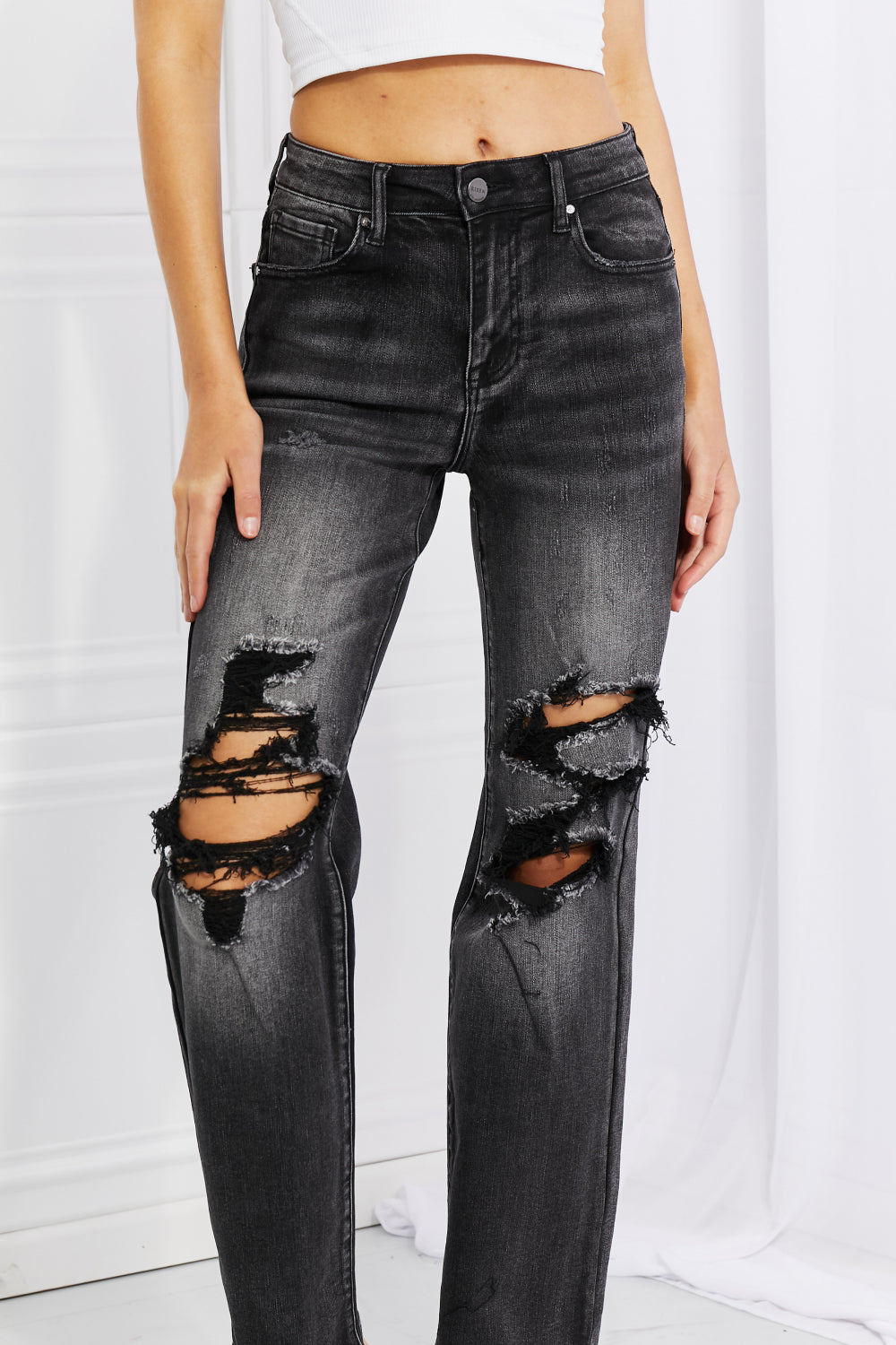 RISEN Lois Distressed Loose Fit Jeans-Trendsi-[option4]-[option5]-[option6]-[option7]-[option8]-Shop-Boutique-Clothing-for-Women-Online