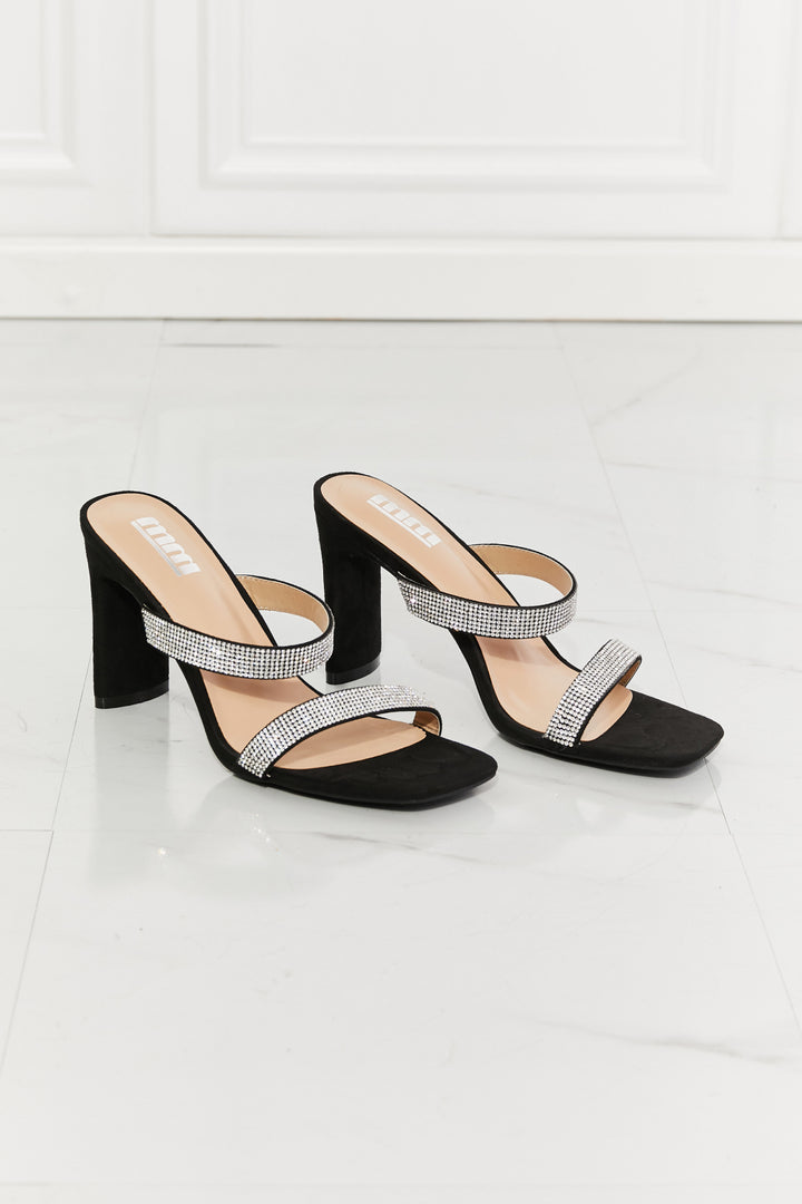 MMShoes Leave A Little Sparkle Rhinestone Block Heel Sandal in Black-Trendsi-[option4]-[option5]-[option6]-[option7]-[option8]-Shop-Boutique-Clothing-for-Women-Online