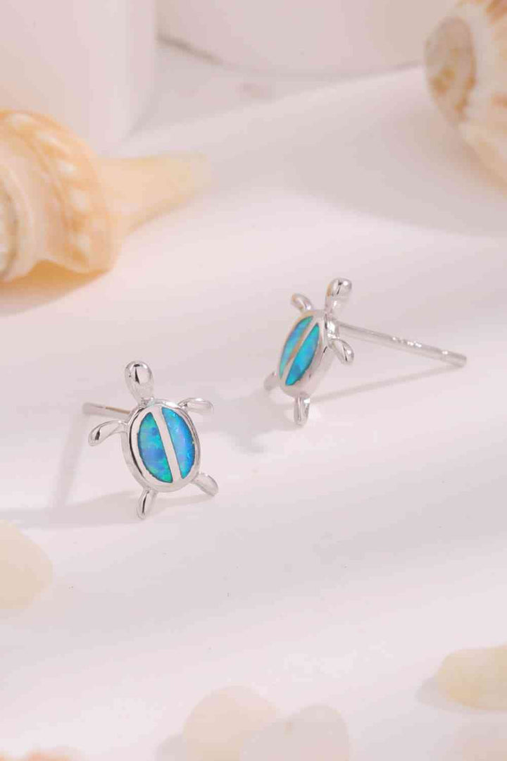 Opal Turtle 925 Sterling Silver Stud Earrings-Trendsi-Sky Blue-One Size-[option4]-[option5]-[option6]-[option7]-[option8]-Shop-Boutique-Clothing-for-Women-Online