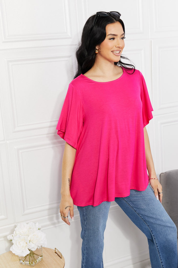 Yelete More Than Words Flutter Sleeve Top-Trendsi-[option4]-[option5]-[option6]-[option7]-[option8]-Shop-Boutique-Clothing-for-Women-Online