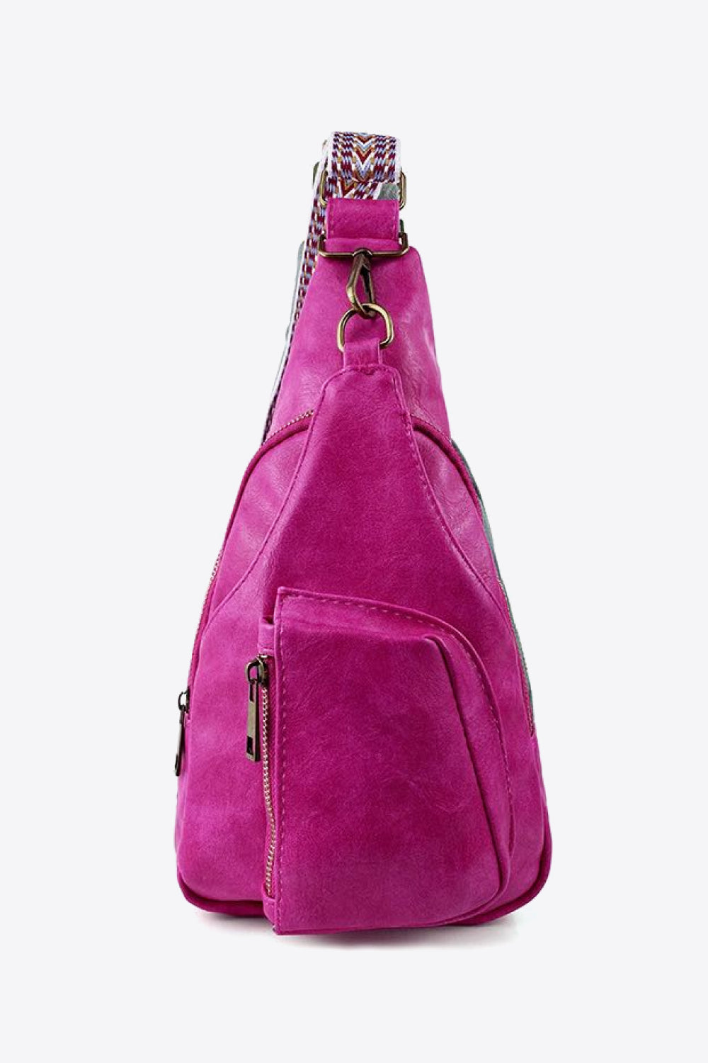 All The Feels Vegan Leather Sling Bag-Trendsi-Magenta-One Size-[option4]-[option5]-[option6]-[option7]-[option8]-Shop-Boutique-Clothing-for-Women-Online