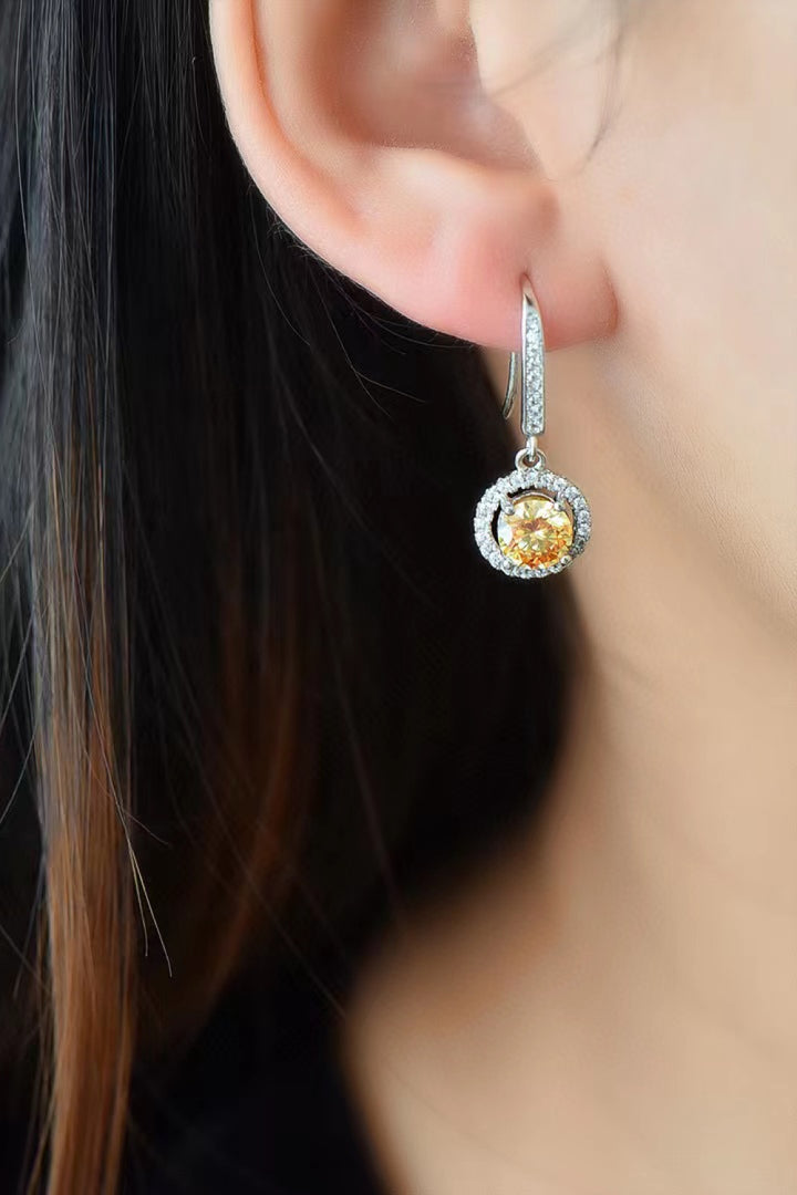 Platinum-Plated 2 Carat Moissanite Drop Earrings-Trendsi-Yellow/White-One Size-[option4]-[option5]-[option6]-[option7]-[option8]-Shop-Boutique-Clothing-for-Women-Online