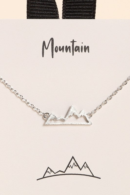 Mountains Charm Gold Dip Short Necklace-Avenue Zoe-GD-4-[option4]-[option5]-[option6]-[option7]-[option8]-Shop-Boutique-Clothing-for-Women-Online