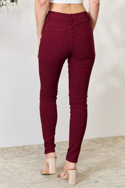 YMI Jeanswear Hyperstretch Mid-Rise Skinny Jeans-Trendsi-[option4]-[option5]-[option6]-[option7]-[option8]-Shop-Boutique-Clothing-for-Women-Online