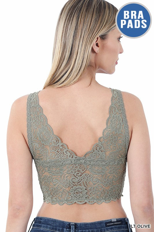 Seamless Stretch Lace Bralette-ZENANA-[option4]-[option5]-[option6]-[option7]-[option8]-Shop-Boutique-Clothing-for-Women-Online