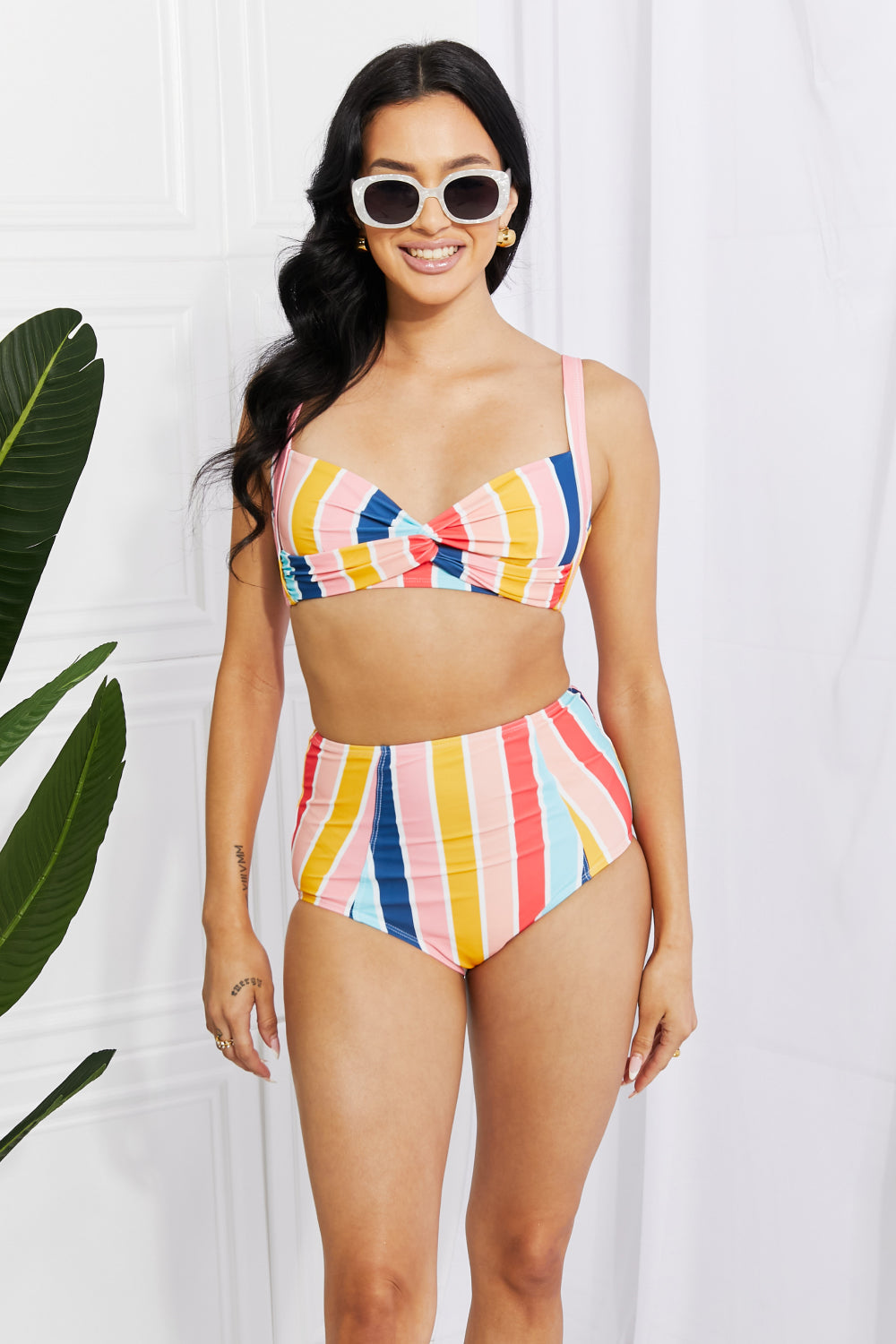 Marina West Swim Take A Dip Twist High-Rise Bikini in Stripe-Trendsi-Stripe-S-[option4]-[option5]-[option6]-[option7]-[option8]-Shop-Boutique-Clothing-for-Women-Online