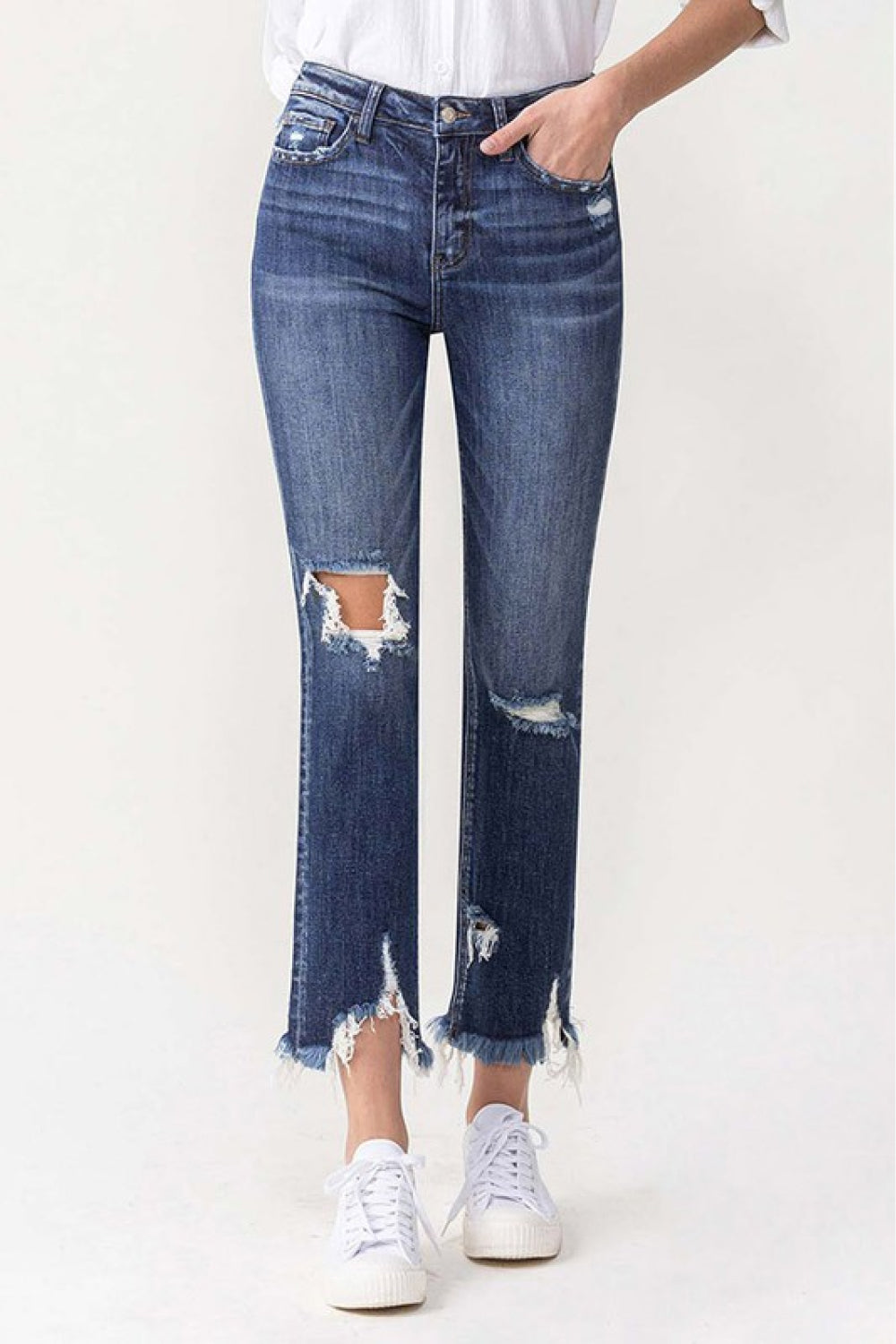 Lovervet Jackie High Rise Crop Straight Leg Jeans-Trendsi-Medium-24-[option4]-[option5]-[option6]-[option7]-[option8]-Shop-Boutique-Clothing-for-Women-Online