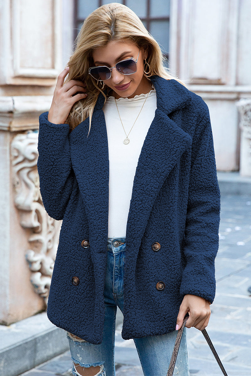 Lapel Collar Teddy Sherpa Coat-Trendsi-[option4]-[option5]-[option6]-[option7]-[option8]-Shop-Boutique-Clothing-for-Women-Online