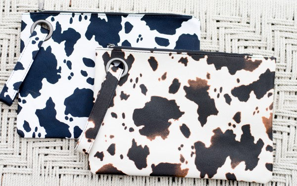Cow Print Oversized Everyday Clutch-Aili's Corner-Brown-OneSize-[option4]-[option5]-[option6]-[option7]-[option8]-Shop-Boutique-Clothing-for-Women-Online