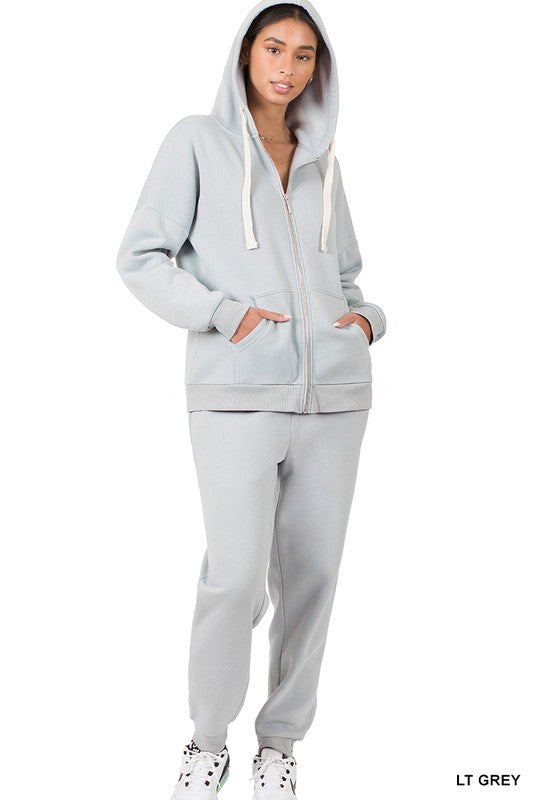 Zenana Zipper Hoodie & Joggers set-ZENANA-[option4]-[option5]-[option6]-[option7]-[option8]-Shop-Boutique-Clothing-for-Women-Online