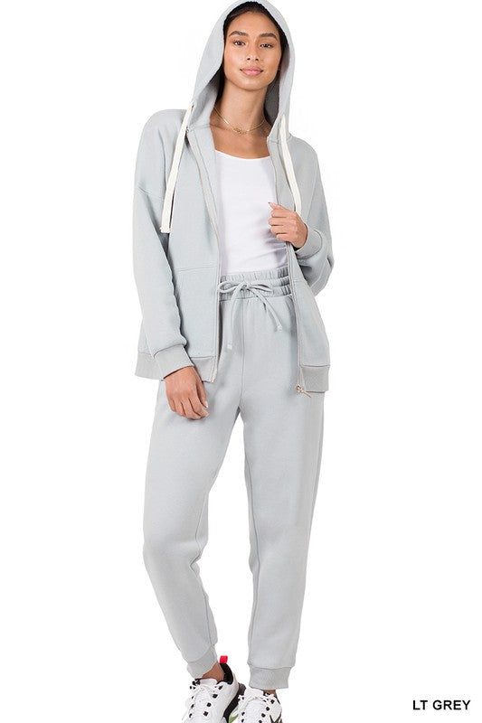 Zenana Zipper Hoodie & Joggers set-ZENANA-[option4]-[option5]-[option6]-[option7]-[option8]-Shop-Boutique-Clothing-for-Women-Online