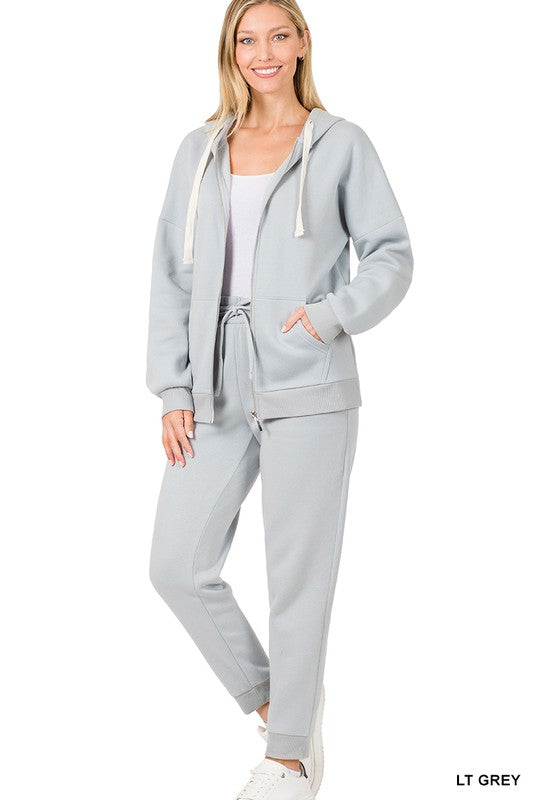 Zenana Zipper Hoodie & Joggers set-ZENANA-[option4]-[option5]-[option6]-[option7]-[option8]-Shop-Boutique-Clothing-for-Women-Online