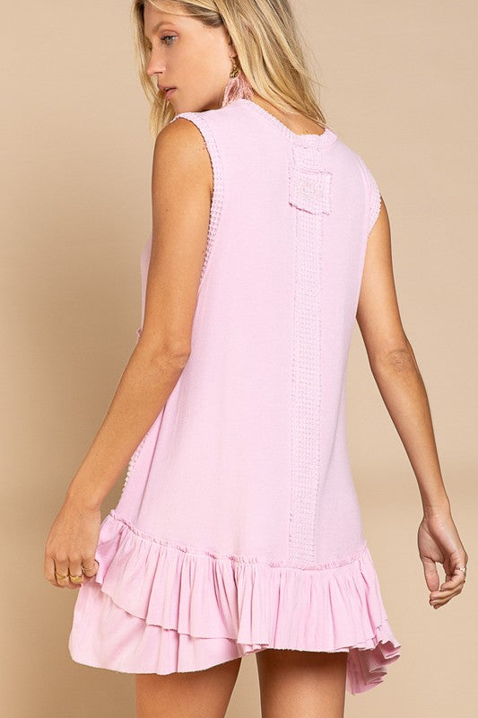 POL Sleeveless Ruffle Hem Dress-POL-[option4]-[option5]-[option6]-[option7]-[option8]-Shop-Boutique-Clothing-for-Women-Online