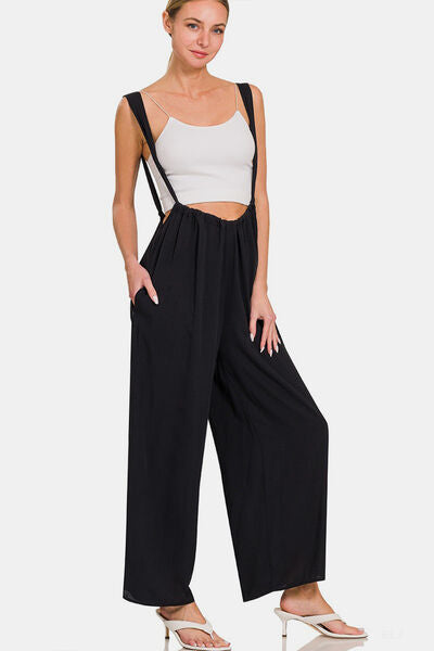 Zenana Tie Back Suspender Jumpsuit with Pockets-Trendsi-[option4]-[option5]-[option6]-[option7]-[option8]-Shop-Boutique-Clothing-for-Women-Online