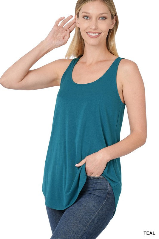 Zenana Round Neck Relaxed Fit Tank-ZENANA-[option4]-[option5]-[option6]-[option7]-[option8]-Shop-Boutique-Clothing-for-Women-Online