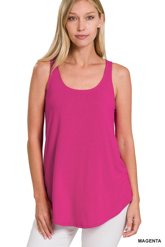 Zenana Round Neck Relaxed Fit Tank-ZENANA-MAGENTA-S-[option4]-[option5]-[option6]-[option7]-[option8]-Shop-Boutique-Clothing-for-Women-Online