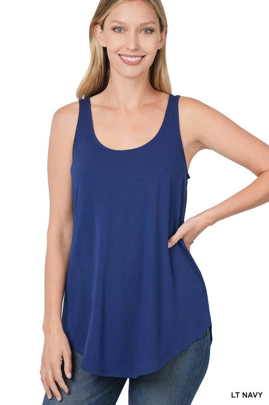 Zenana Round Neck Relaxed Fit Tank-ZENANA-LT NAVY-S-[option4]-[option5]-[option6]-[option7]-[option8]-Shop-Boutique-Clothing-for-Women-Online