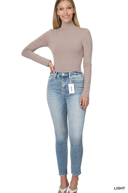 Zenana High Rise Ankle Skinny Jeans-ZENANA-[option4]-[option5]-[option6]-[option7]-[option8]-Shop-Boutique-Clothing-for-Women-Online