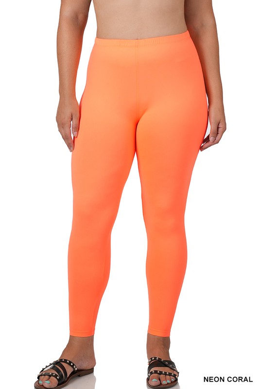 Zenana Plus Brushed Microfiber Leggings-ZENANA-[option4]-[option5]-[option6]-[option7]-[option8]-Shop-Boutique-Clothing-for-Women-Online