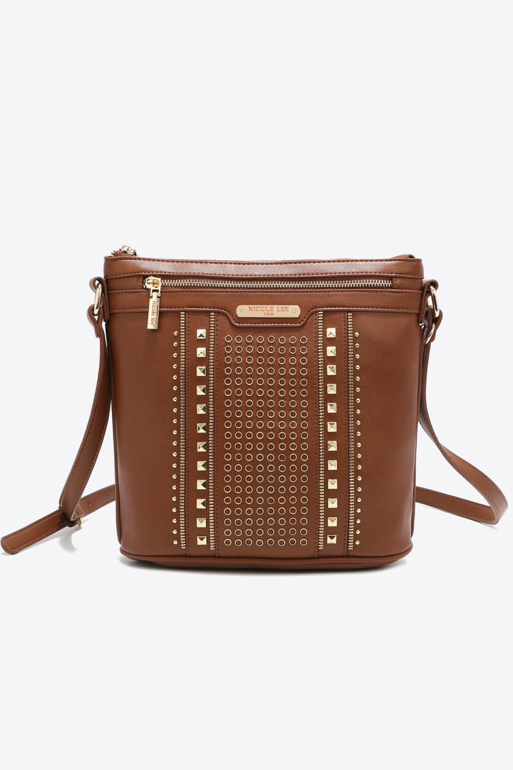 Nicole Lee USA Love Handbag-Trendsi-Chestnut-One Size-[option4]-[option5]-[option6]-[option7]-[option8]-Shop-Boutique-Clothing-for-Women-Online