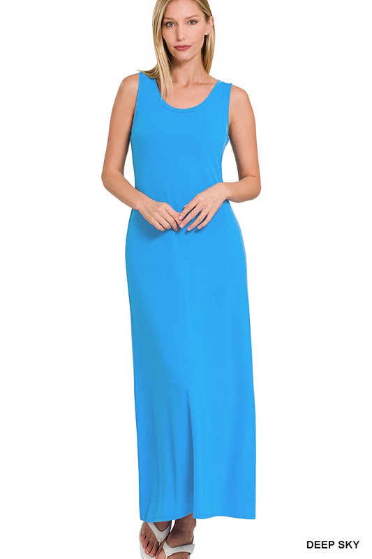 Zenana Sleeveless Flared Scoop Neck Maxi Dress-ZENANA-[option4]-[option5]-[option6]-[option7]-[option8]-Shop-Boutique-Clothing-for-Women-Online