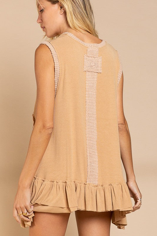 POL Sleeveless Ruffle Hem Dress-POL-[option4]-[option5]-[option6]-[option7]-[option8]-Shop-Boutique-Clothing-for-Women-Online