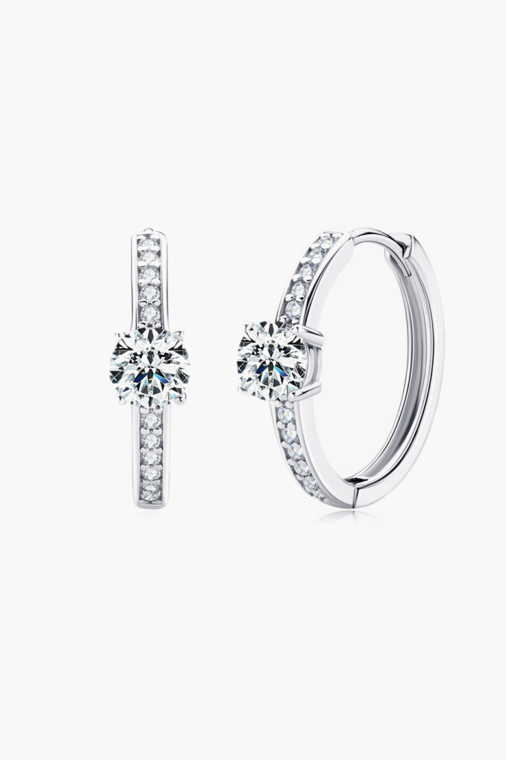 Carry Your Love 1 Carat Moissanite Platinum-Plated Earrings-Trendsi-Silver-One Size-[option4]-[option5]-[option6]-[option7]-[option8]-Shop-Boutique-Clothing-for-Women-Online