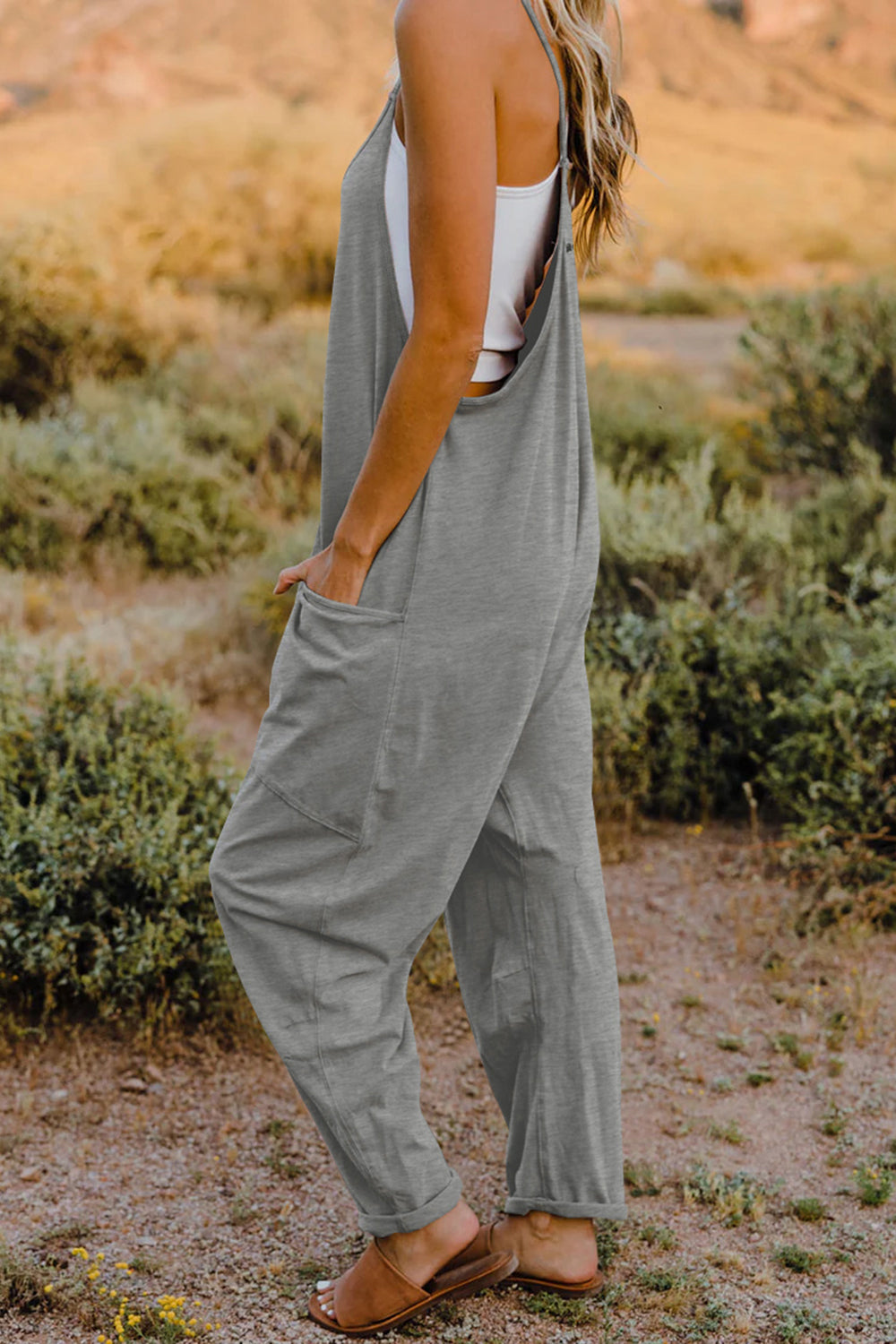 Double Take V-Neck Sleeveless Jumpsuit with Pockets-Trendsi-[option4]-[option5]-[option6]-[option7]-[option8]-Shop-Boutique-Clothing-for-Women-Online