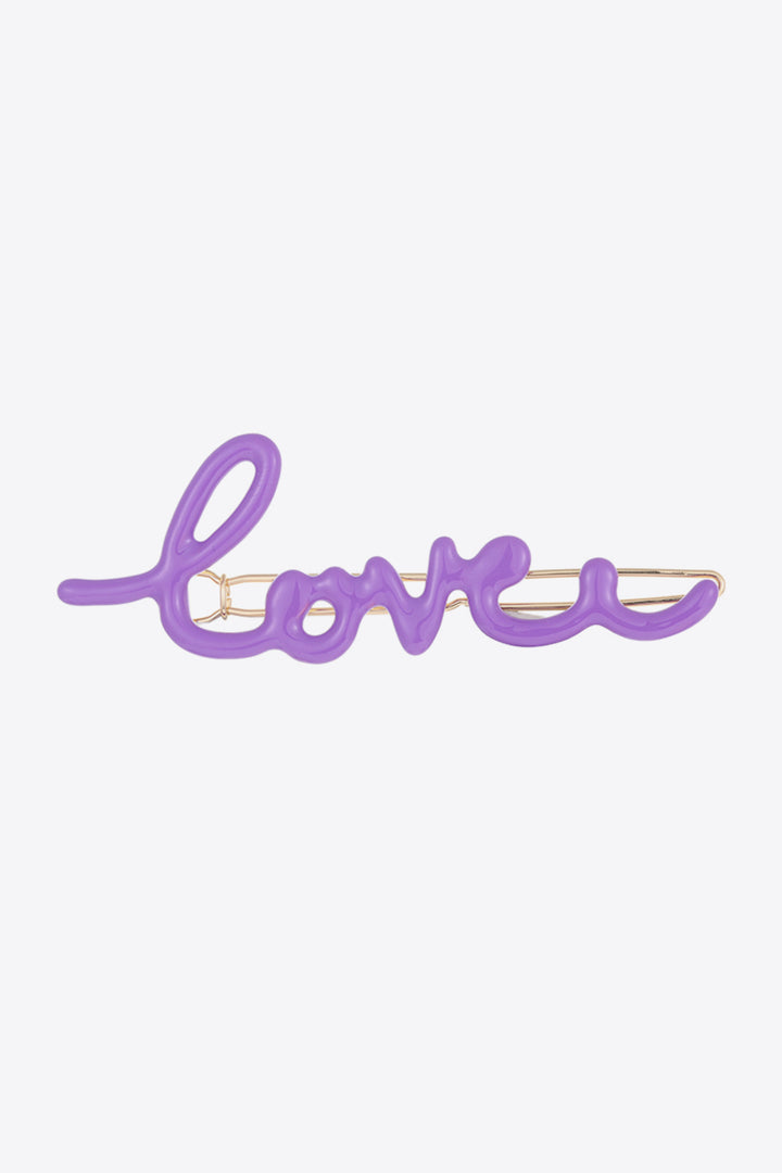 LOVE Alloy Barrette-Trendsi-Love-One Size-[option4]-[option5]-[option6]-[option7]-[option8]-Shop-Boutique-Clothing-for-Women-Online