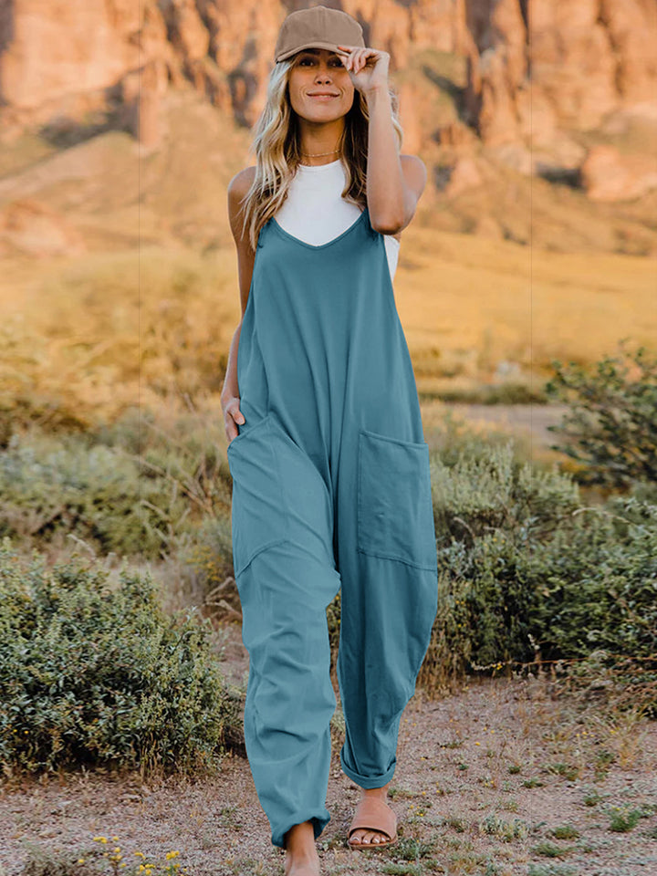 Double Take V-Neck Sleeveless Jumpsuit with Pockets-Trendsi-Azure-S-[option4]-[option5]-[option6]-[option7]-[option8]-Shop-Boutique-Clothing-for-Women-Online