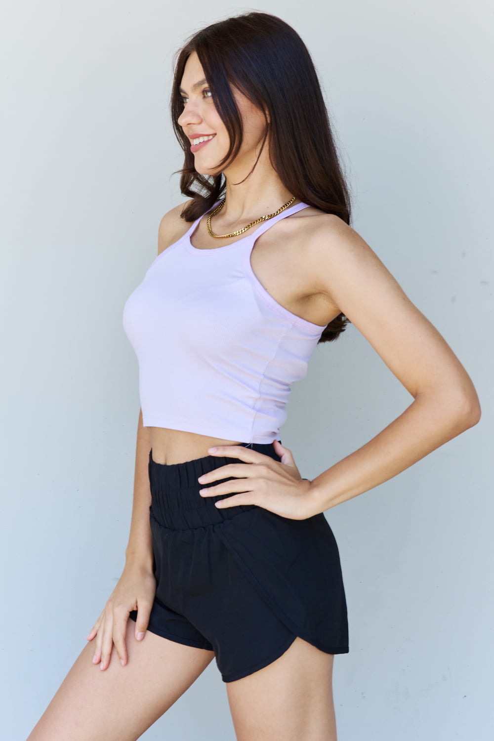 Ninexis Everyday Staple Soft Modal Short Strap Ribbed Tank Top in Lavender-Trendsi-[option4]-[option5]-[option6]-[option7]-[option8]-Shop-Boutique-Clothing-for-Women-Online