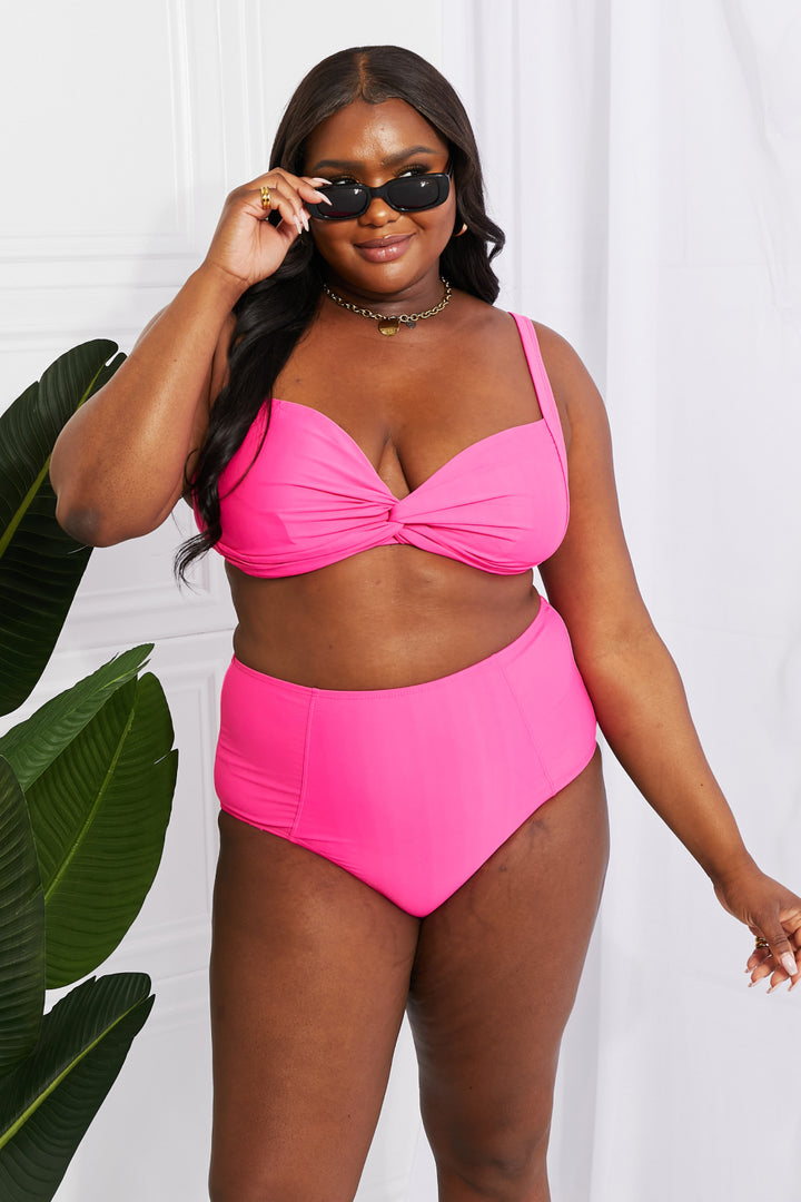 Marina West Swim Take A Dip Twist High-Rise Bikini in Pink-Trendsi-[option4]-[option5]-[option6]-[option7]-[option8]-Shop-Boutique-Clothing-for-Women-Online