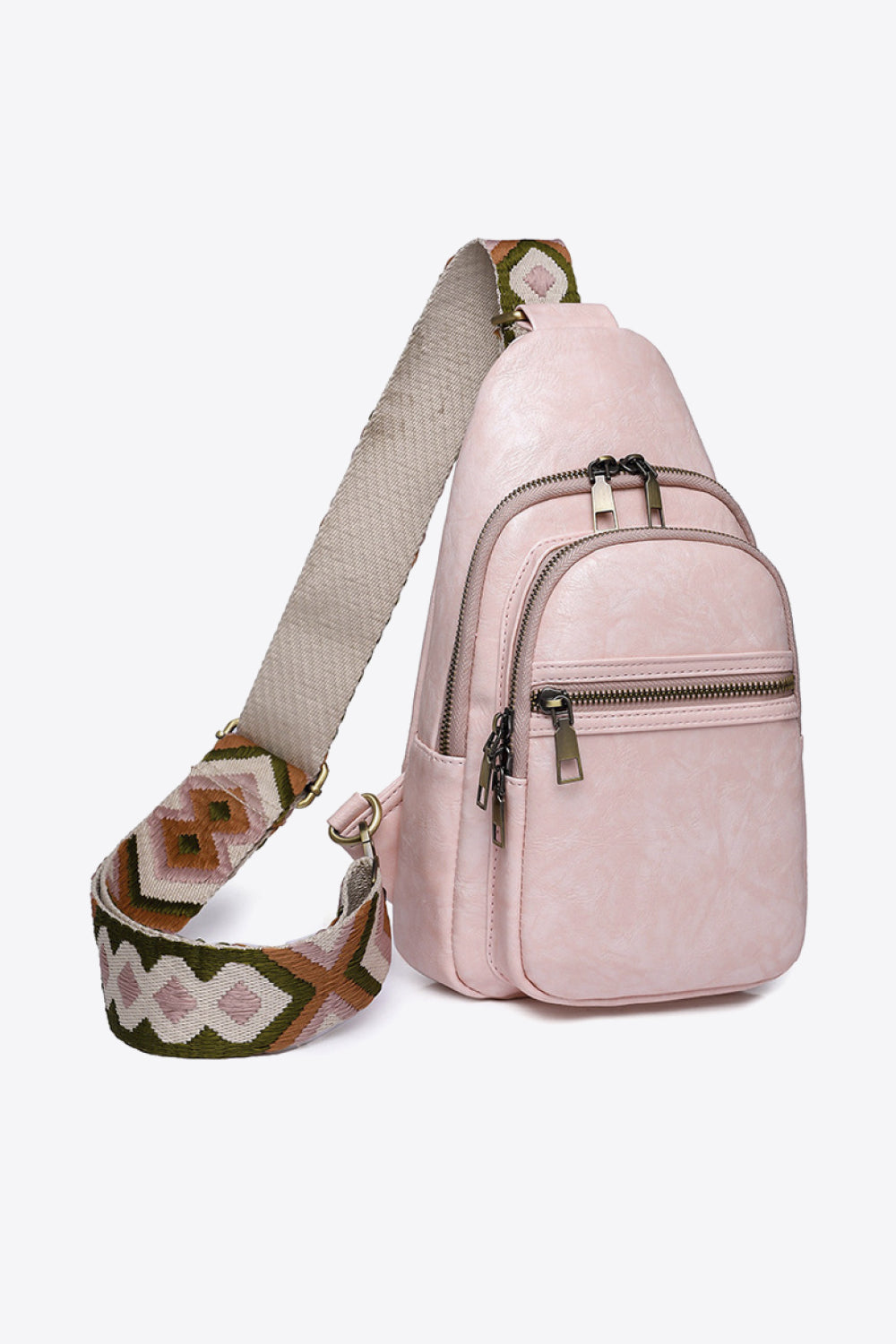 It's Your Time PU Leather Sling Bag-Trendsi-Blush Pink-One Size-[option4]-[option5]-[option6]-[option7]-[option8]-Shop-Boutique-Clothing-for-Women-Online