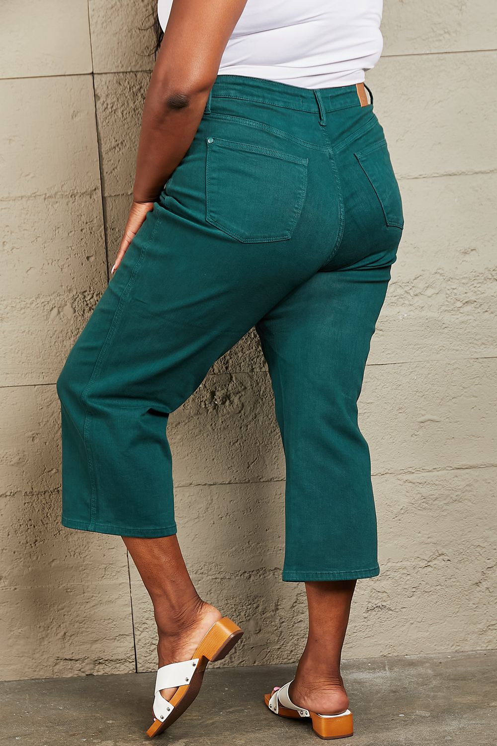 Judy Blue Hailey Tummy Control High Waisted Cropped Wide Leg Jeans-Trendsi-[option4]-[option5]-[option6]-[option7]-[option8]-Shop-Boutique-Clothing-for-Women-Online